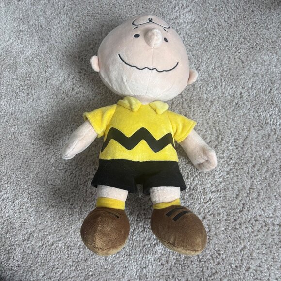 Charlie Brown Plush Doll 14” Kohls Cares Yellow Shirt Soft Stuffed Toy Plush - Picture 2 of 7